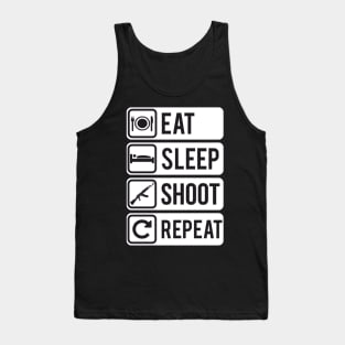 Seen from afar! Eat Sleep Shoot Repeat Tank Top